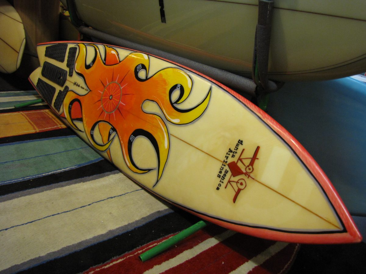Santa Monica Airlines/Jeff Ho Vintage Surfboard Island Trader Surf Shop