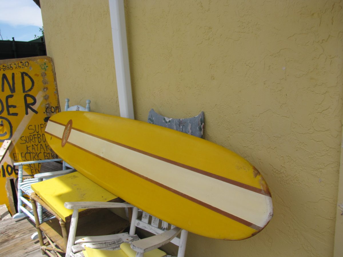 1960's Malibu Vintage Longboard Surfboard Island Trader Surf Shop