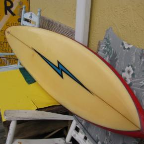 Jerry lopez vintage surfboard lightening bolt surfboards semi gun used surfboards tom eberly
