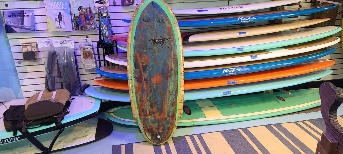 Dan flecks flying boards vintage bellyboard belly board Paipo surfboard surfshop Hutchinson island Stuart FL florida